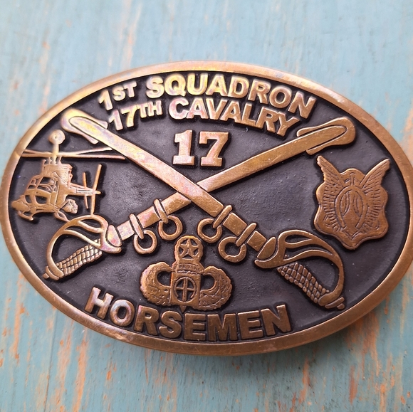 Brass Belt Buckle Mens Vintage Handmade Hand Cast Forged Metal Calvary Gifts Him - Picture 8 of 10